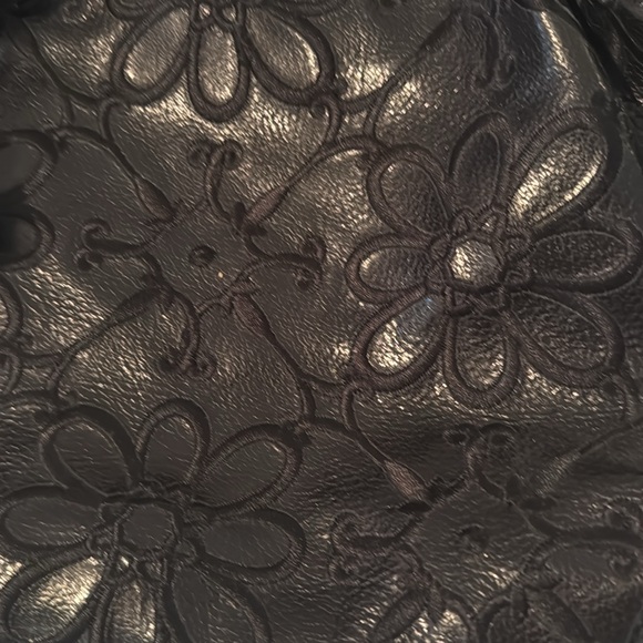 Classic Black Brighton Handbag with Floral Design - Picture 2 of 6